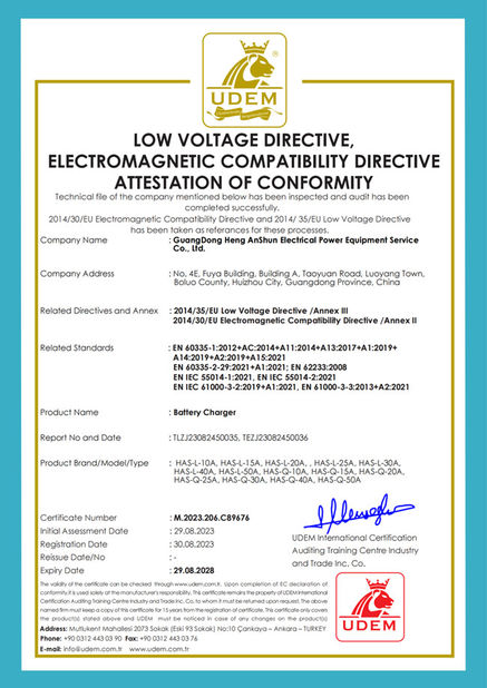 চীন GuangDong Heng AnShun Electrical Power Equipment Service Co., Ltd. সার্টিফিকেশন